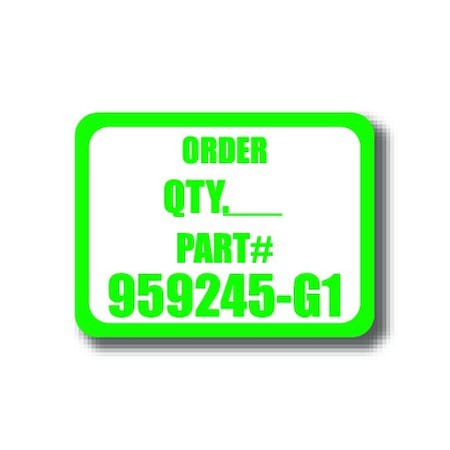 Ergomat 12in x 9in RECTANGLE SIGNS - Order Quantity Part No DSV-SIGN 108 #2145 -UEN